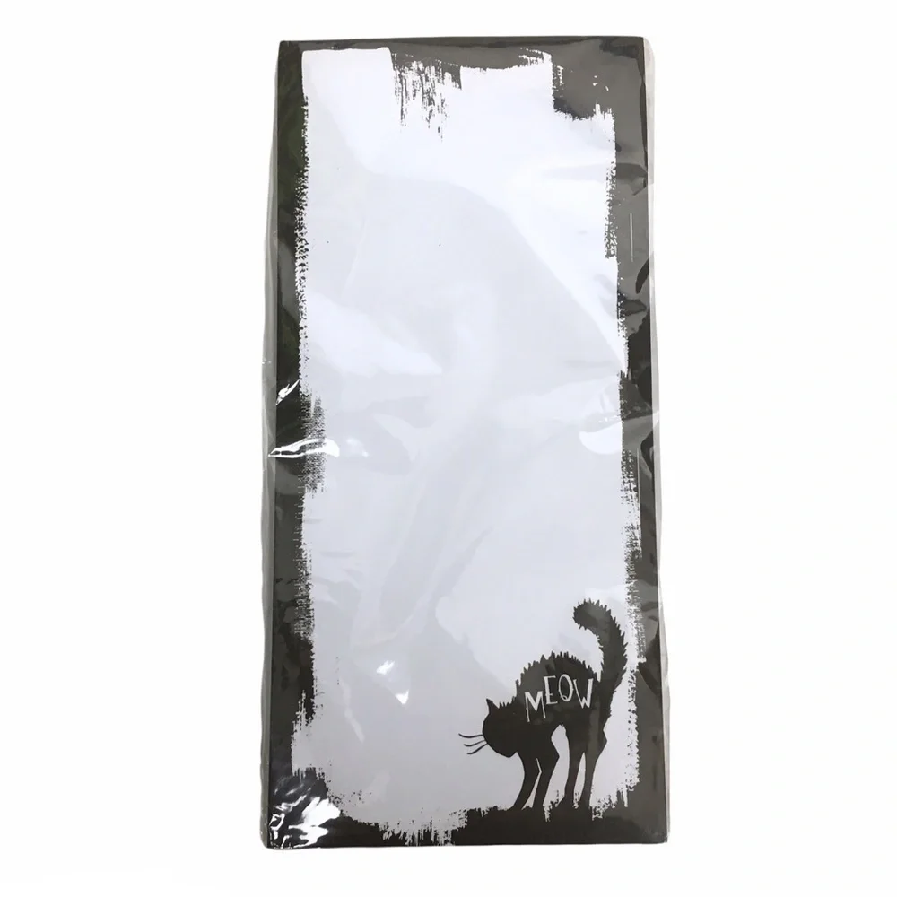 Halloween Stationery Planner Kit Black Cats Pumpkins Bats List Pad Sticky Notes